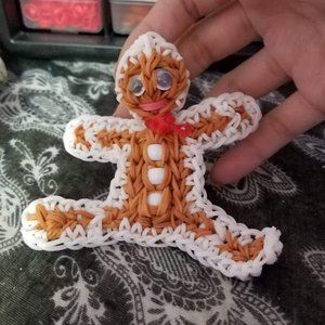 rainbowloom 2D gingerbread man.